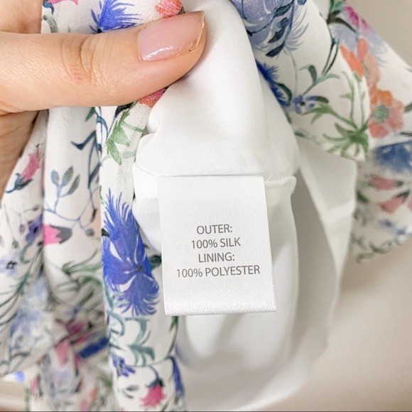 Saloni Cece white floral ruffle mini dress size 0 - Picture 7 of 7